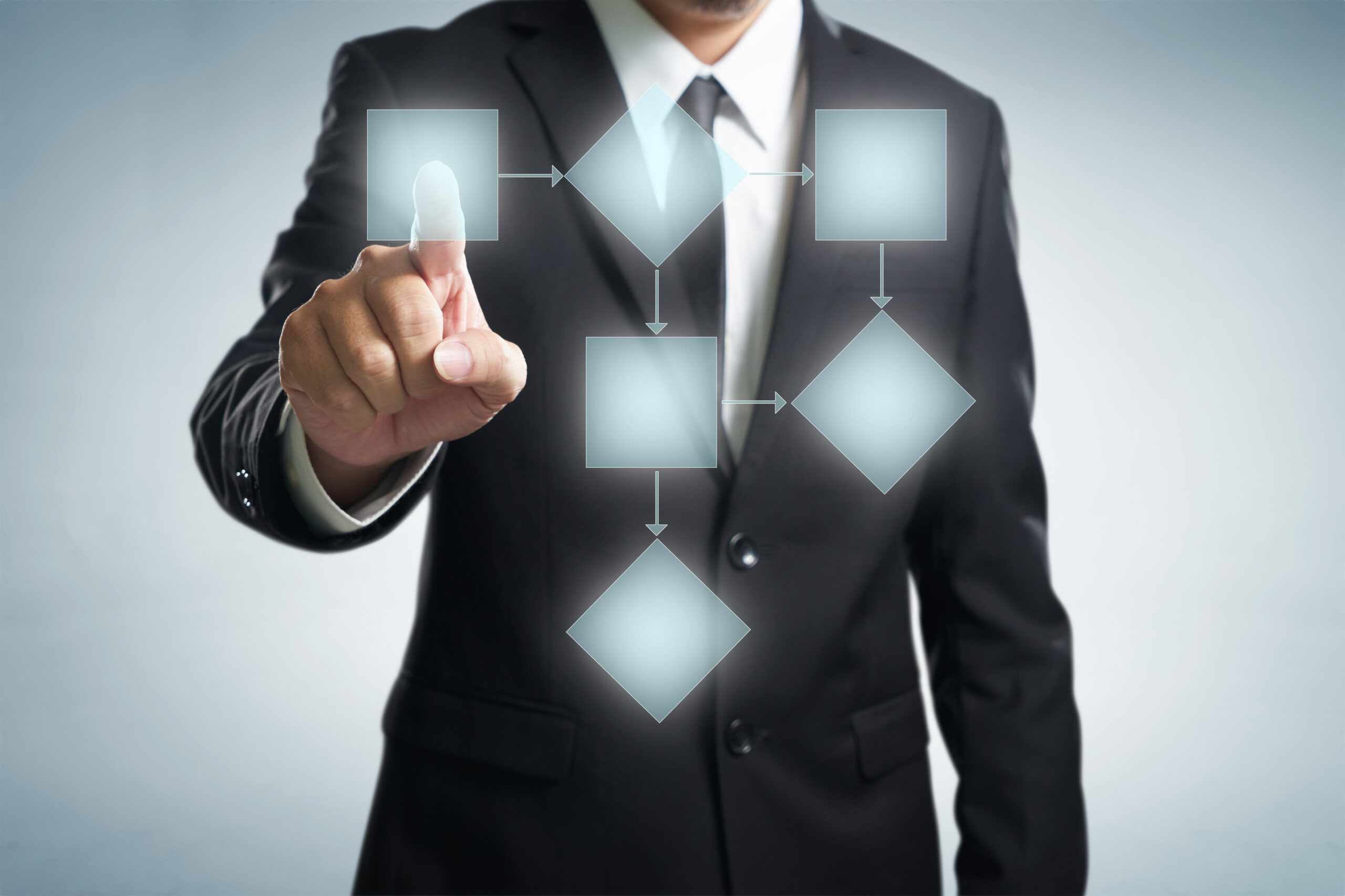 Everyday Survival Skills: Cultivating Practical Self-Reliance 3 graphicstock business process and workflow automation with flowchart businessman in background BdmpPnvgil scaled