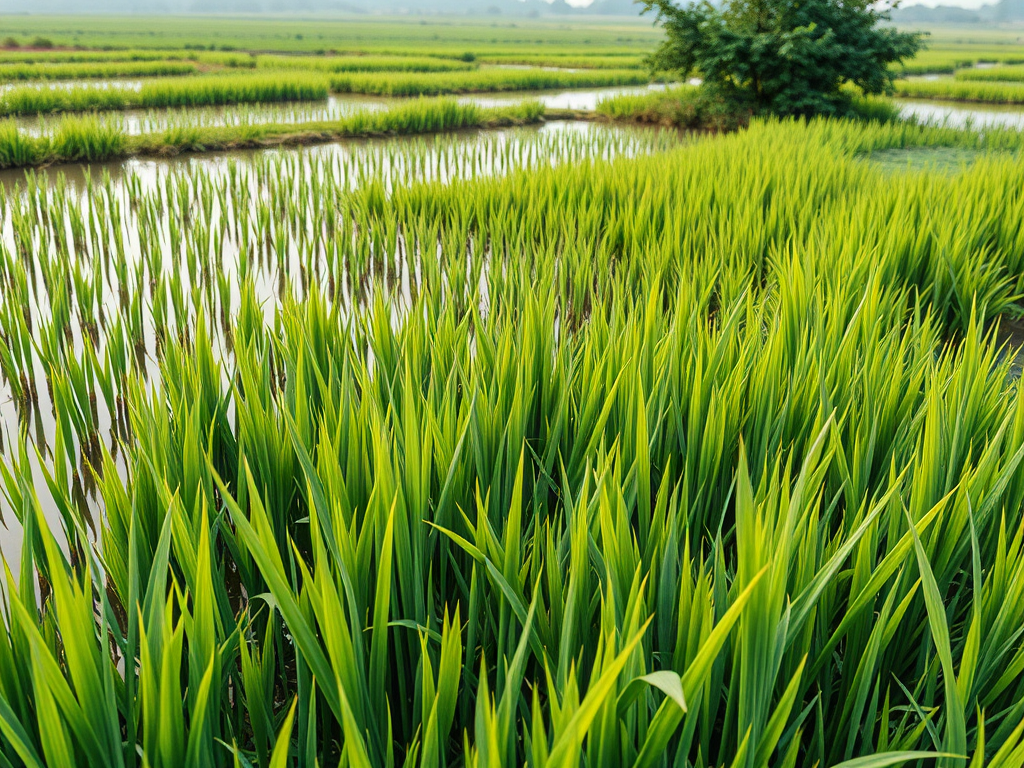 Wet rice farming requirements and water management
